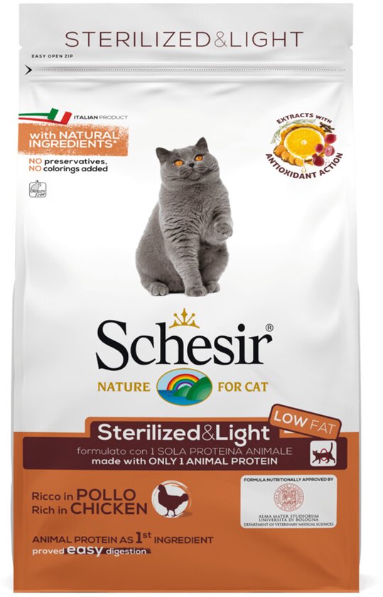 Schesir Sterilized & Light - Kattenvoer - 1.5 kg