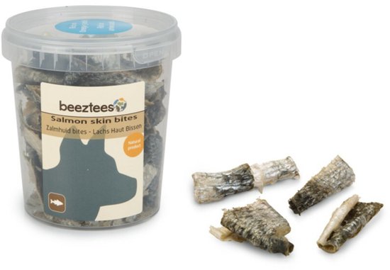 Beeztees Zalmhuid Bites - 75 gr