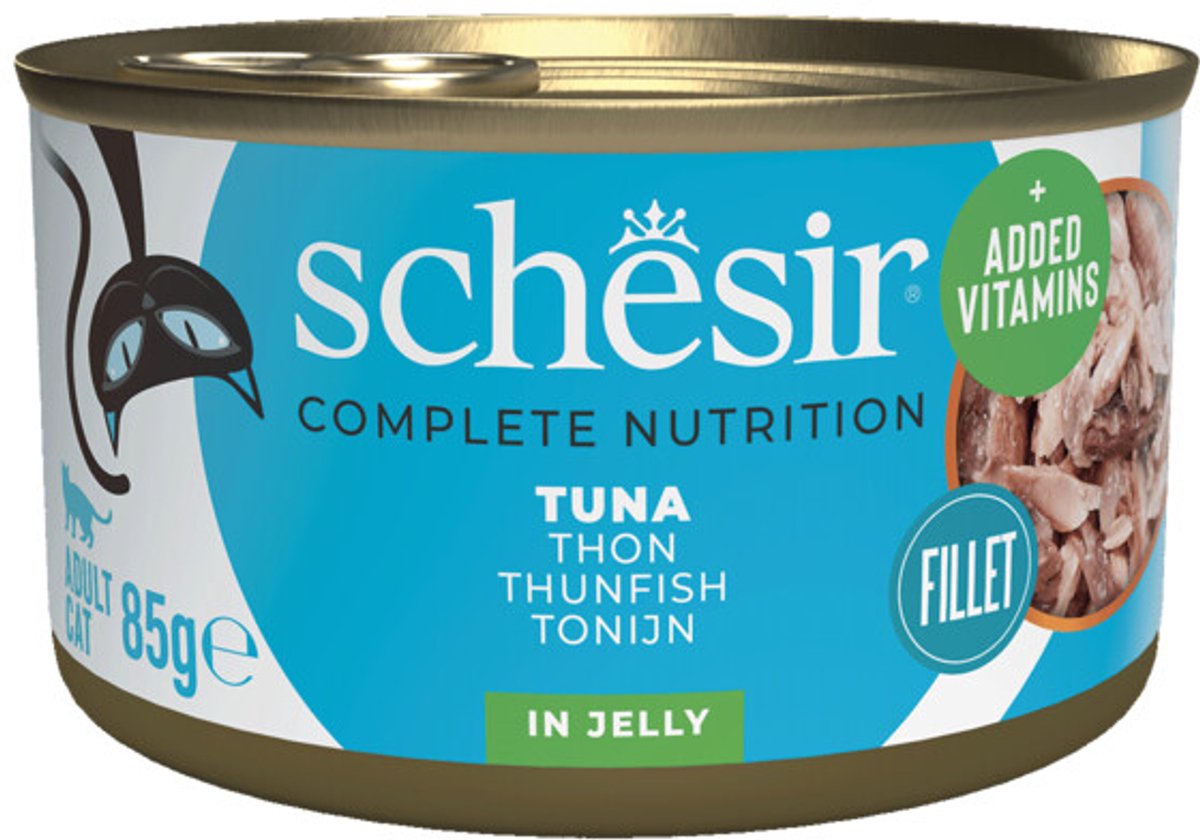 Schesir Kattenvoer Tonijn in Gelei - 12 x 85 gr - Voordeelverpakking