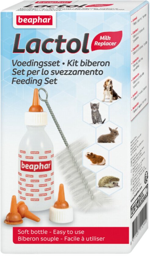 Beaphar Zuigflesje Voedingsset Lactol - 2 x - Voordeelverpakking