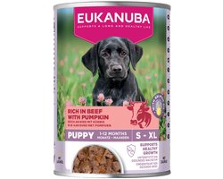 Eukanuba Hondenvoer Nat Life Care Dog Puppy Rund en Pompoen - 6 x 400 gr - Voordeelverpakking