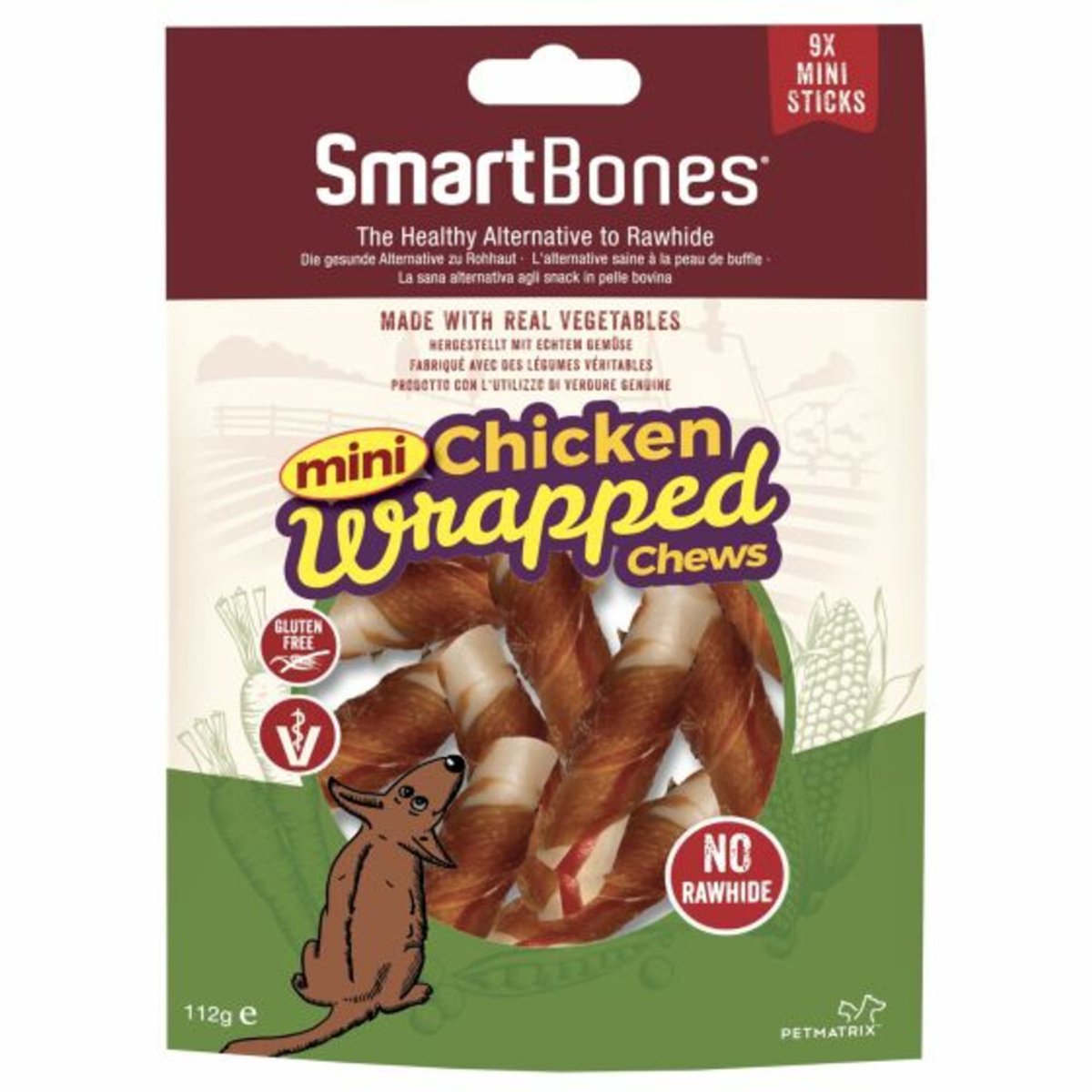 Smartbones Kip Wrapped Sticks - 11 x 5 stuks - Voordeelverpakking