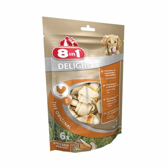 8in1 Delights Bone S - 4 x 6 stuks - Voordeelverpakking