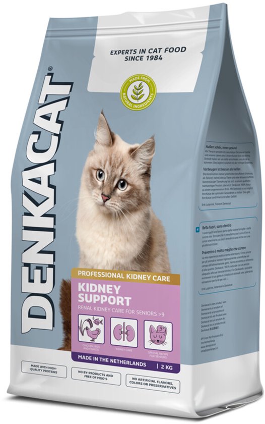 Denkacat Kidney Support Kattenvoer - 8 x 1,25 kg - Voordeelverpakking