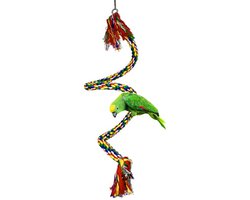 Vogel Touw Zitstok – Papegaai Speelgoed Bungee Klimtouw 1m