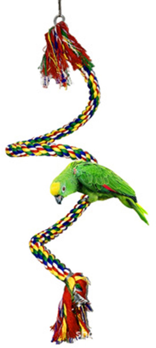 Vogel Touw Zitstok – Papegaai Speelgoed Bungee Klimtouw 1m