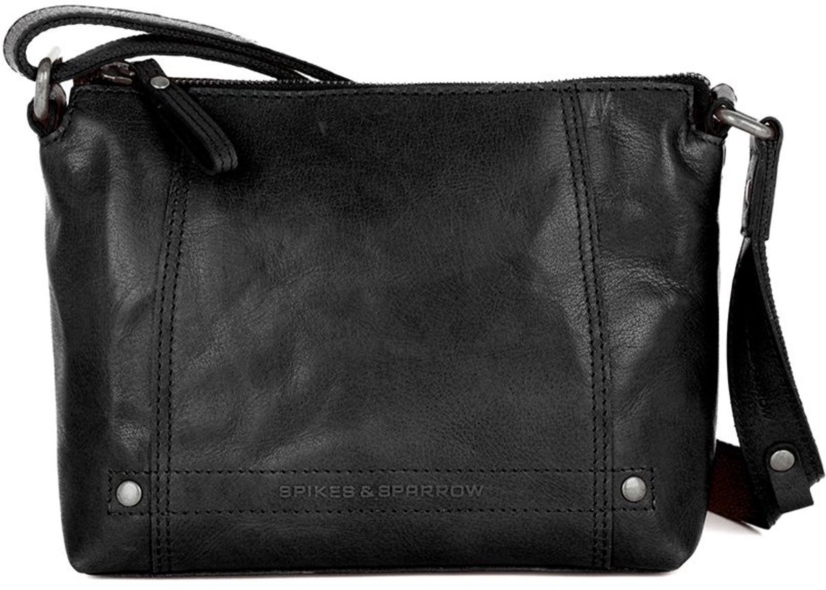 Leren Crossbodytas - Isolde - Zwart