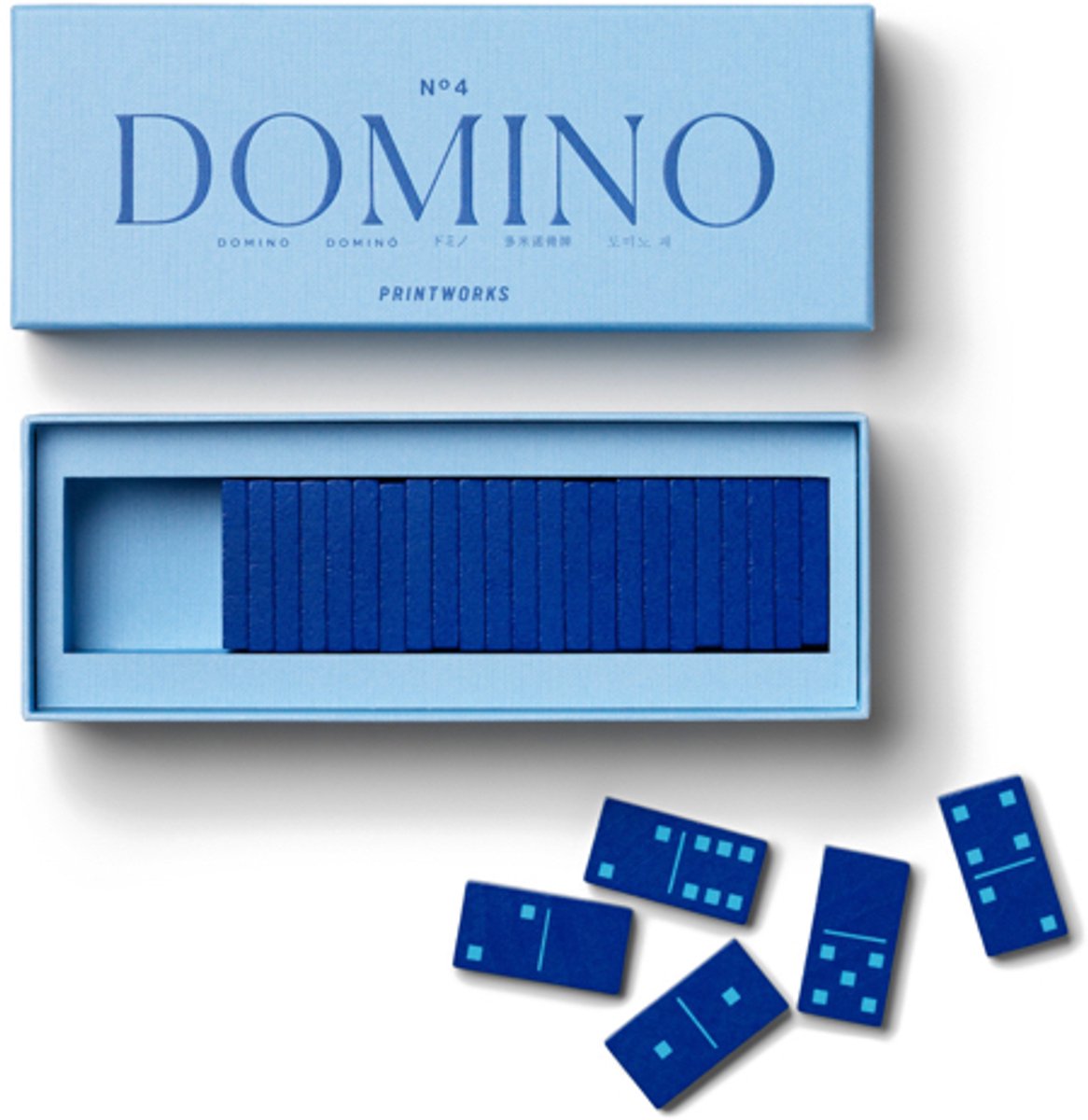 Printworks Spel Classic - Domino - Blauw