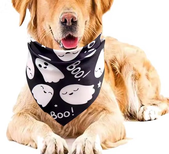 Halloween honden bandana Boo Dog zwart - honden - bandana - halloween - huisdier - hondenaccessoires - zwart - spook