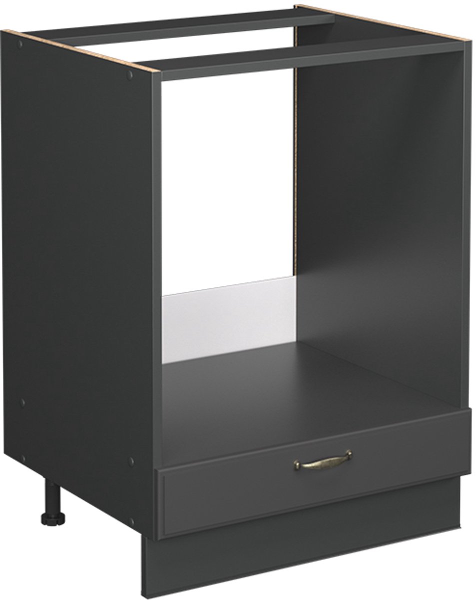 Vicco Fame-Line Ovenombouwkast – 60 cm zonder werkblad Anthrazit-Gold Landhaus Anthrazit-Gold landelijk/Antraciet