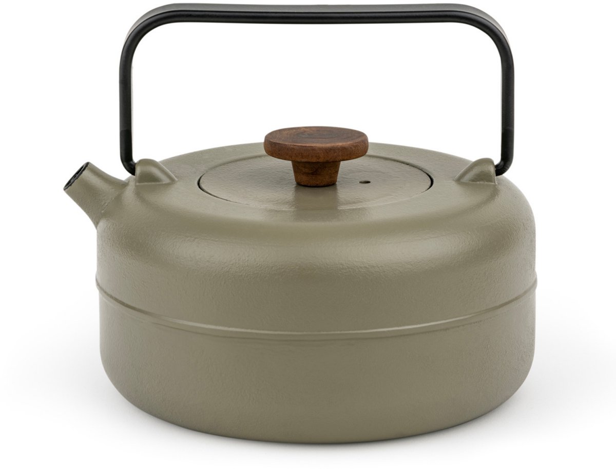 Bredemeijer - Theepot Henan gietijzer 0,75 liter - khaki - met filter