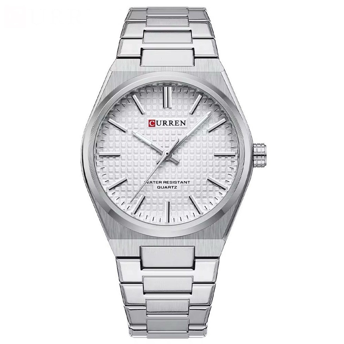 Luxe Curren Horloge | Luxe Herenhorloge | Quartz | Witte Wijzerplaat | Zilver Kleurige Band | 42mm