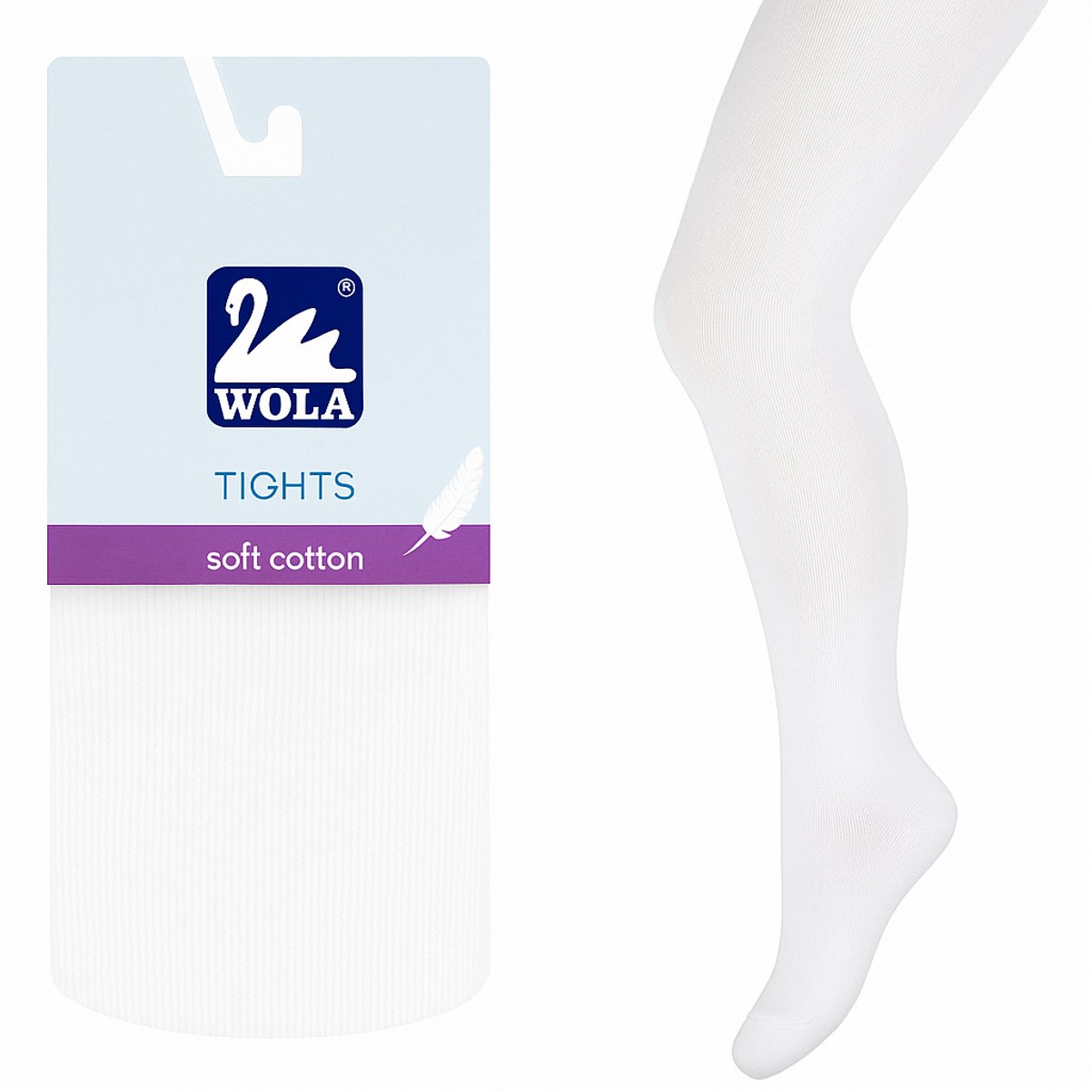 Wola – Kinderpanty Meisjes – 60 DEN – Katoen – Wit – Maat 104 / 110 cm (1 stuks)