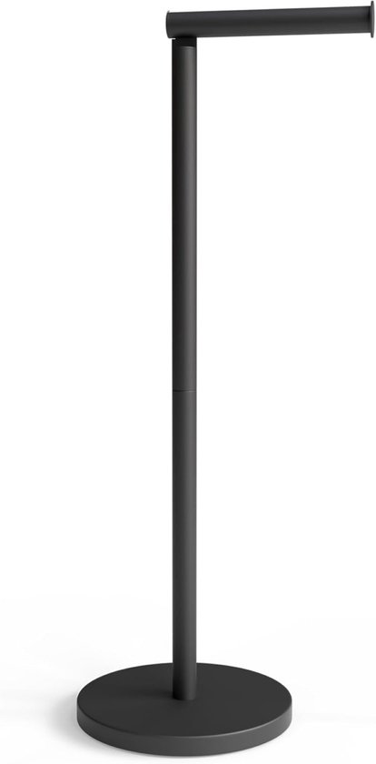 Staande toiletpapierhouder goud met 7,9 inch grote lade, 2,25 lbs zwaardere marmeren basis, vrijstaande papierhouderstandaard met telefoonplank, geschikt voor 5 papierrollen (goud