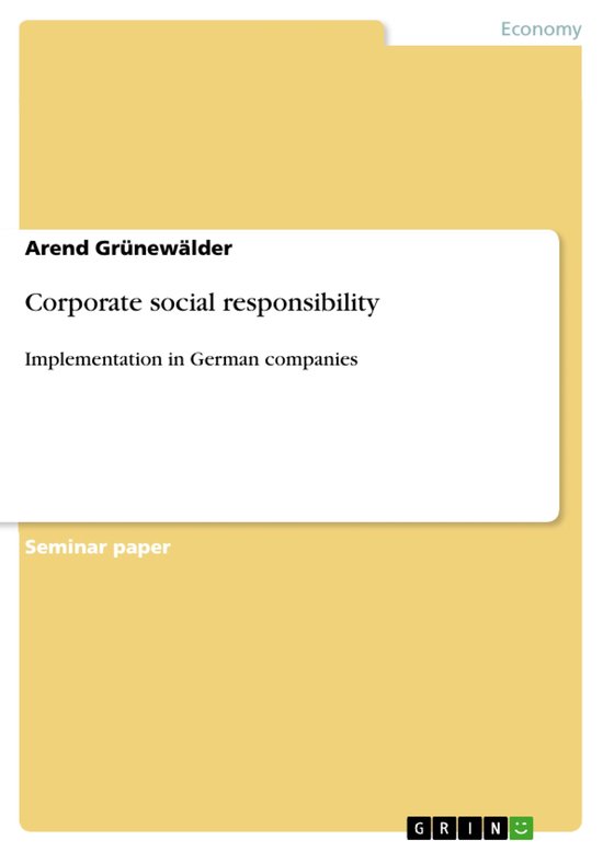 Corporate social responsibility - cover