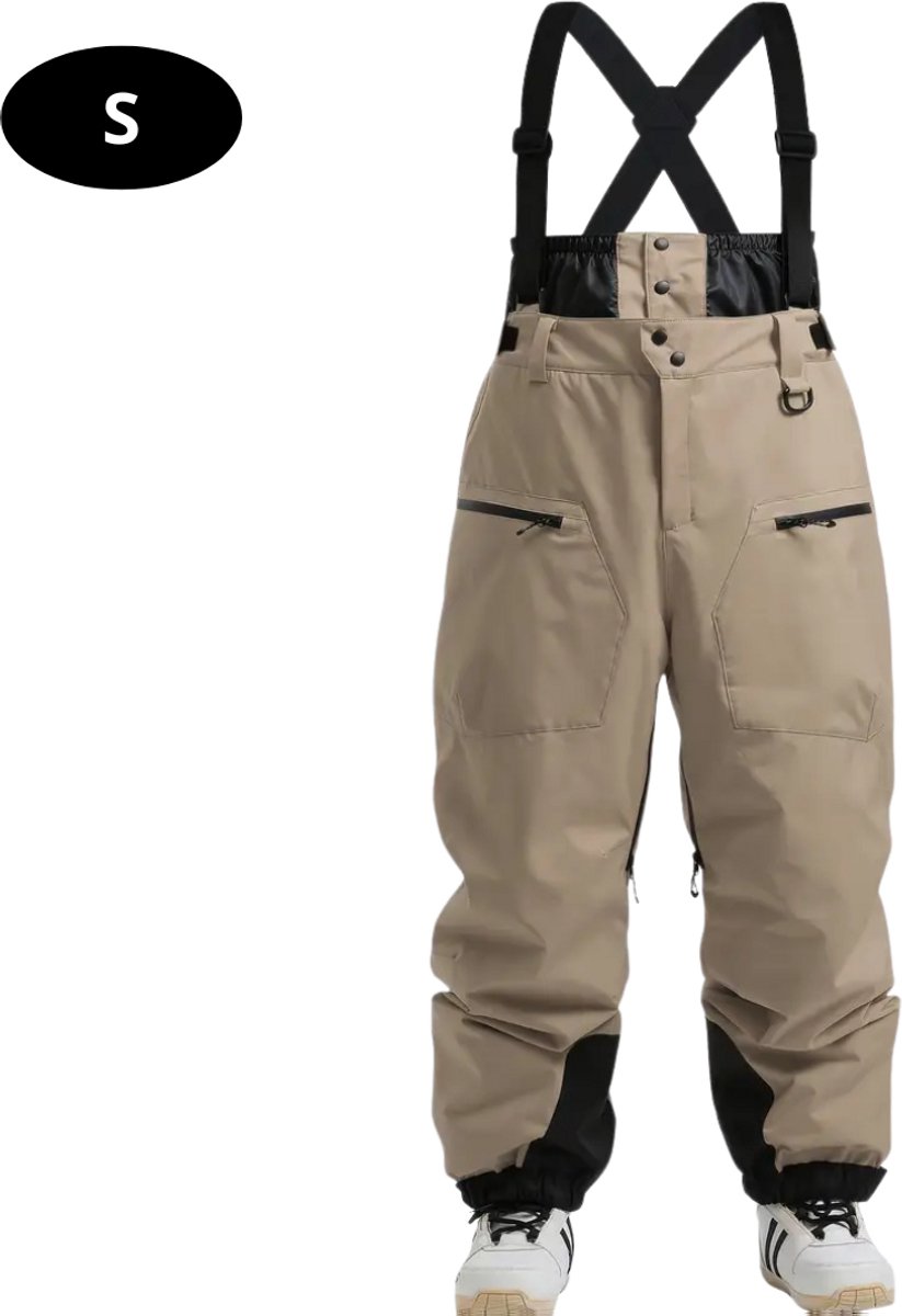 Livano Skibroek Skipak Snowboard Broek Winterbroek Sneeuwbroek Heren Wintersport Creme