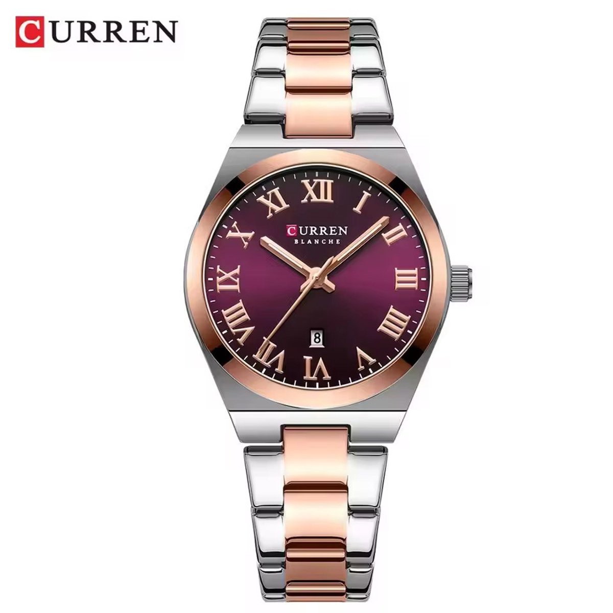 Curren Elegante Dameshorloge | Polshorloge | Dames | Horloge | 33MM | Vrouwen | RVS | Paars