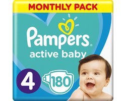 Pampers - Baby Dry - Maat 4 - Maandbox - 180 stuks - 9/14 KG
