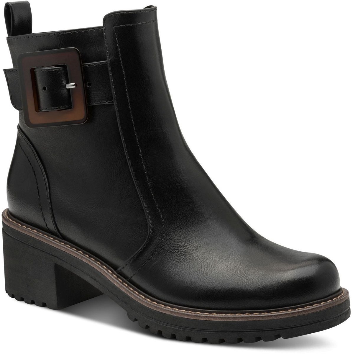 Marco Tozzi Dames Enkellaarsje 2-25428-45 001 F-breedte Maat: 37 EU