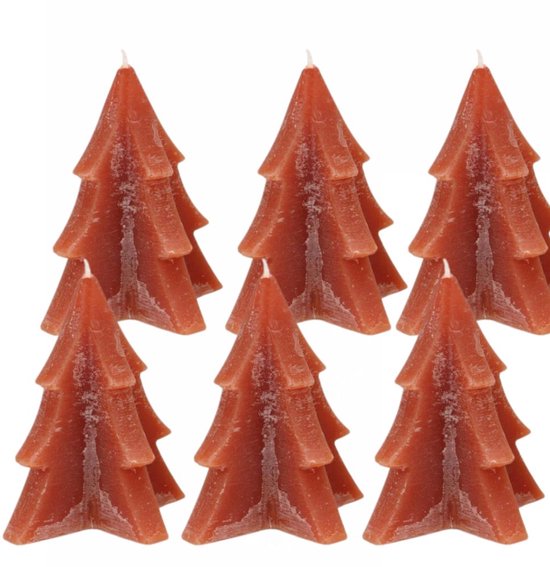 DK Design Kerstboom Kaarsjes Doos 6 stuks Orange