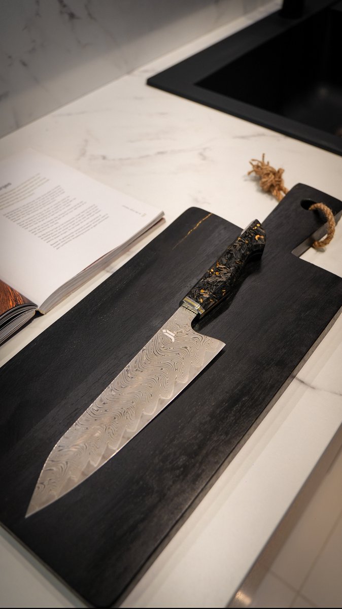 JI Chefmes - Full Tang - Damascus Mes - Keukenmes - Vleesmes - Groentemes - 20.3 cm (8 inch)