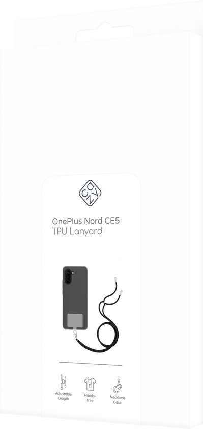 Cazy hoesje met koord geschikt voor OnePlus Nord CE5 Hoesje met Koord - Flexibele Case - Transparant