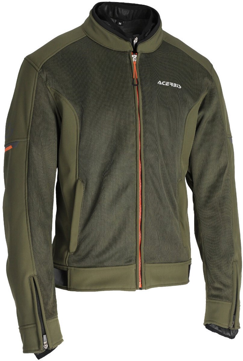 Acerbis Gordon Groen Oranje Waterdichte Textiele Motorjas - Jas