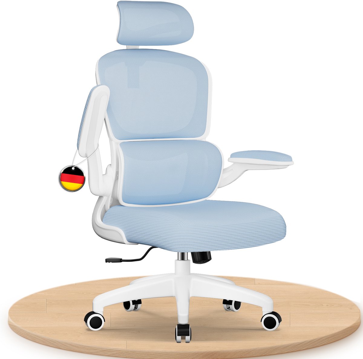 Elekiatech Ergonomische Bureaustoel - Opklapbare armen, 150 kg