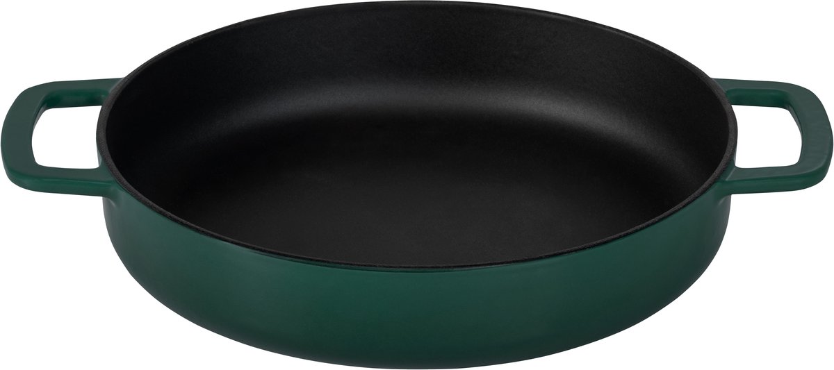 Combekk Gietijzeren Koekenpan Ø 28cm - 100% gerecycled - PFAS-vrij - Geschikt voor Inductie - Holly Green