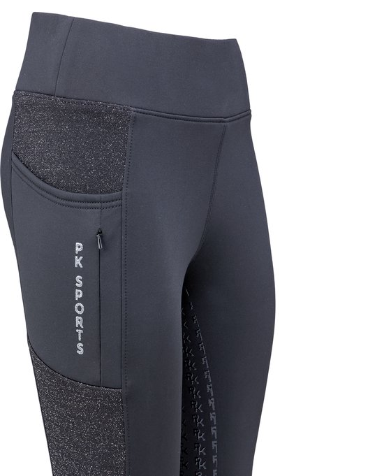 PK International - Rijlegging - Technical Tights - Stretch - Full Grip - Toledo - Black - Zwart - M/38