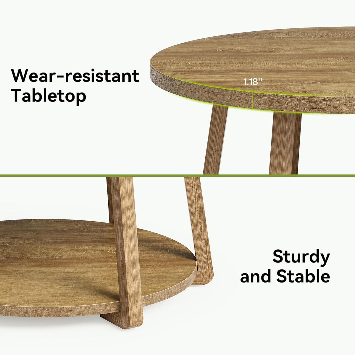 Salontafel massief teak blad met matrixpoot - 80 cm - Gratis bezorging - Houten Meubel Outlet