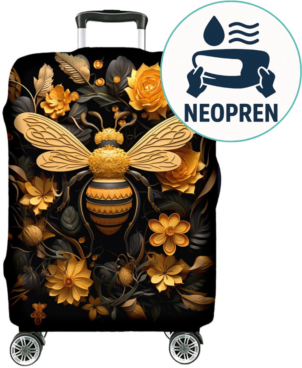 FEROCITY - Kofferhoes L (27"-31") Flexibel - Gemakkelijk schoon te maken - Polyester - Bee With Blossoms