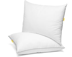 Sleep Comfy Katoen Hoofdkussen Set van 2 – Hotelkwaliteit & Ergonomisch Comfort – 60x70 cm
