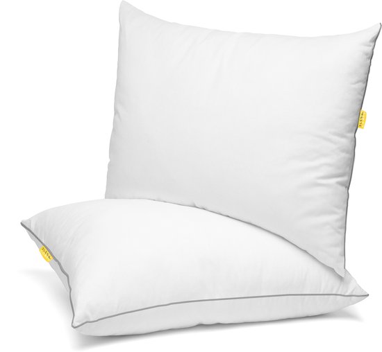 Sleep Comfy Katoen Hoofdkussen Set van 2 – Hotelkwaliteit & Ergonomisch Comfort – 60x70 cm