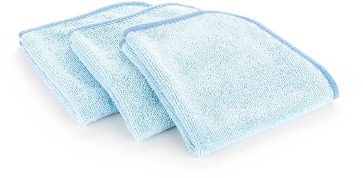 The Rag Company Premium FTW Twisted Loop Microvezel doek Blauw 3-Pack
