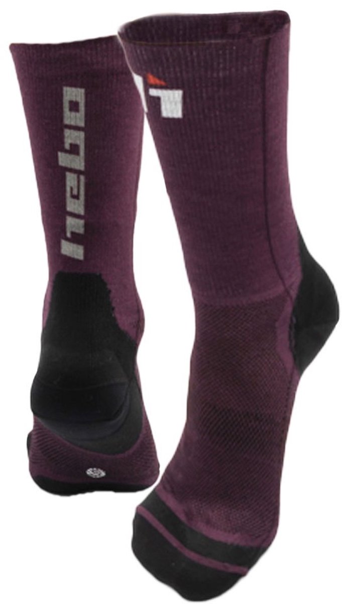 Hebo Calf Solid Sokken Paars EU 38-42 Man