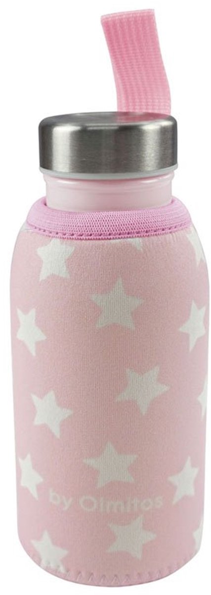 Olmitos Stainless Steel 350ml Fles Roze Meisje