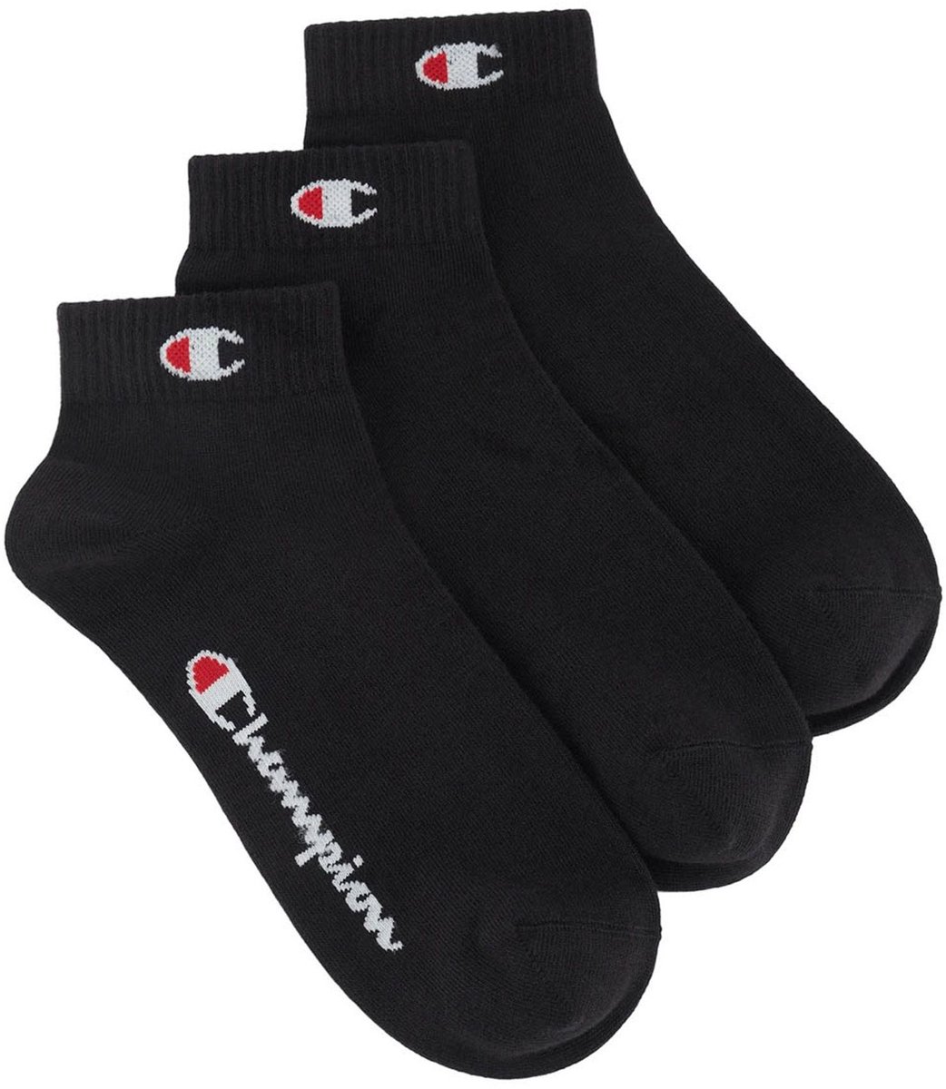 Champion Quarter Sokken Senior 3-pack Zwart