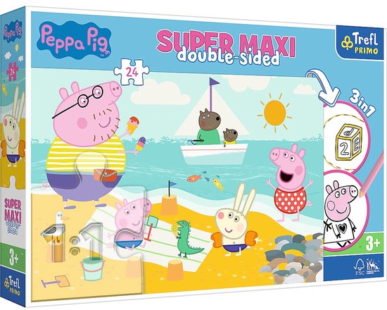 Trefl puzzel XXL stukjes - Peppa Pig legpuzzel - 24 stukjes. | bol