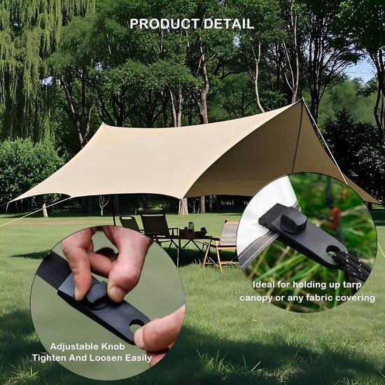 30 stuks zeil clip set - Zeilklemmen - klemmen - doekklem - voor Tarpaulins, Kamperen, Caravans, Picknicks - Zeilclips - Zeilringen - Tentklemmen - Doekklem Quick clip - kogelzeilbevestigingsclips - karabijnhaken voor luifels — afbeelding 5