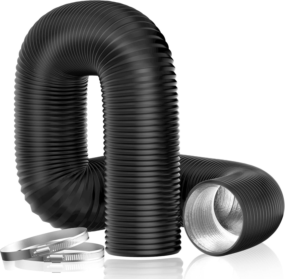 150mm Aluminium Luchtafvoerslang - 5 Meter - Flexibel Afzuigkap Wasdroger Lucht Afvoer Slang - Flexibele Ventilatieslang Buis