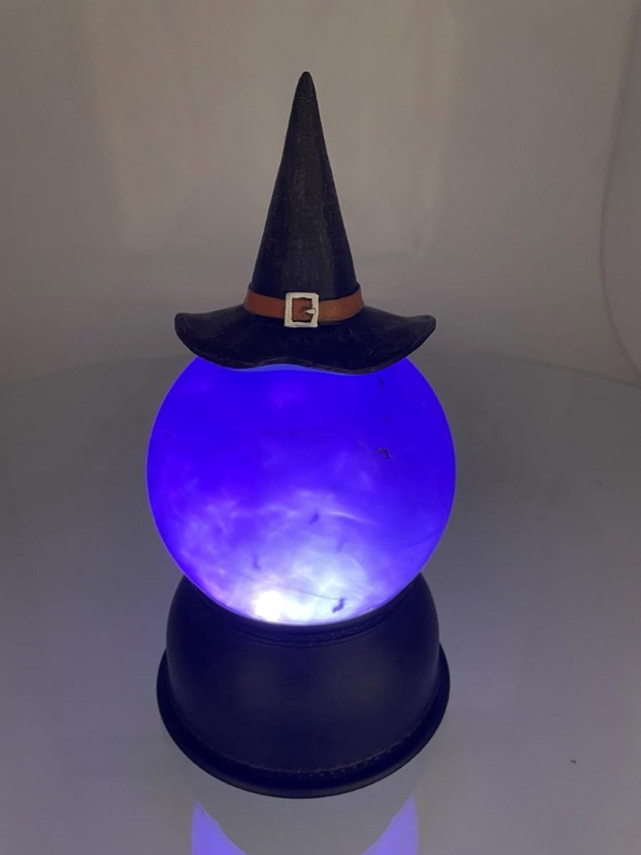 Thuys – Halloween Waterbol Met Vleermuizen En Heksenhoed – 20cm – Paars