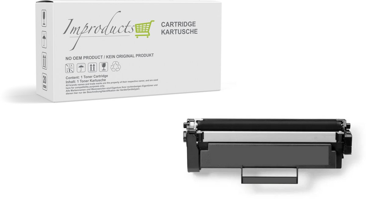 Improducts® Toner - Alternatief Brother TN-1150 / TN1150 - Zwart - Hoge Inhoud - Geschikt voor Brother Laserprinters