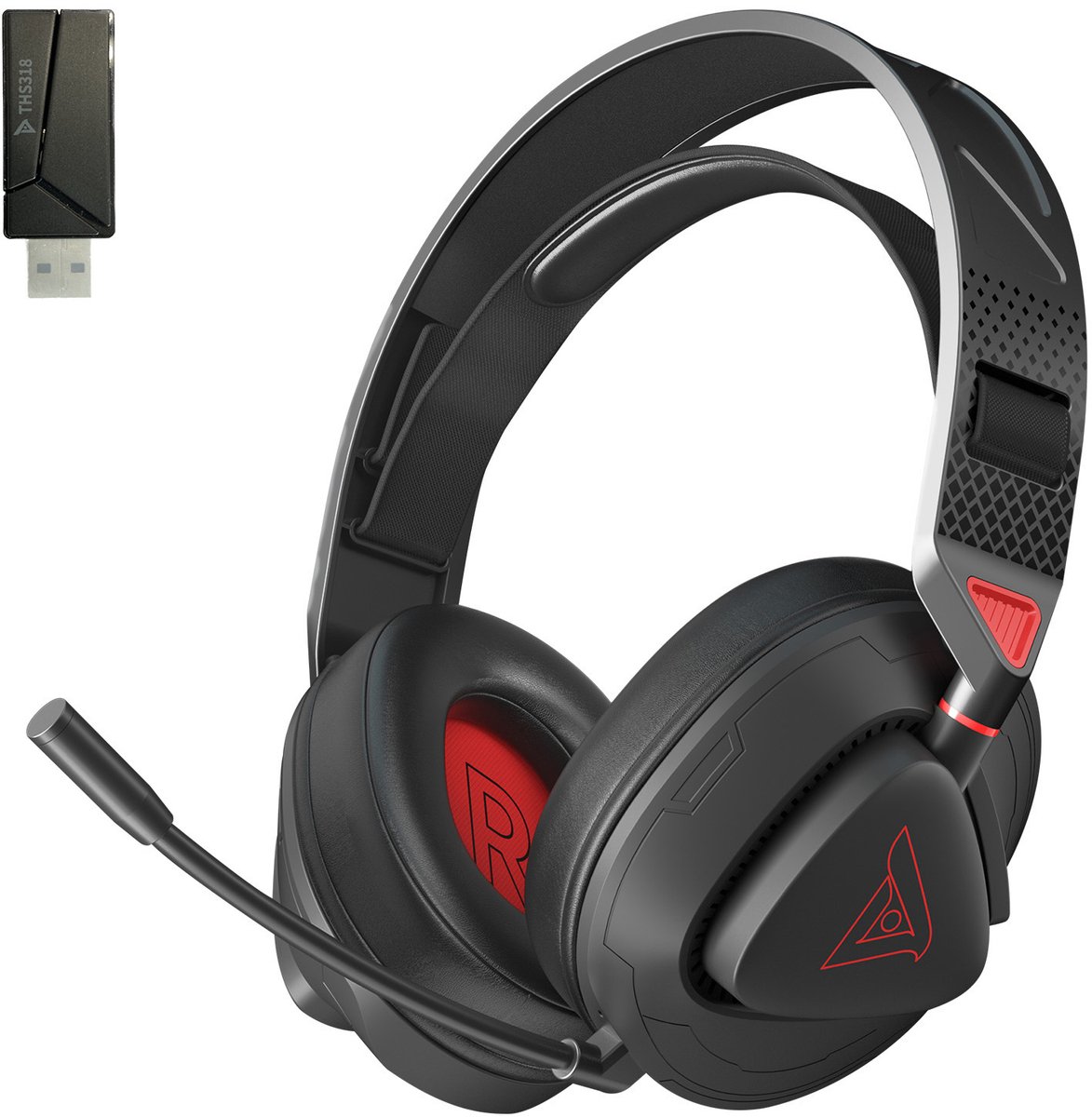 TAIDU THS318 2.4GHz Draadloze Gaming Headset - Over ear koptelefoon - met microfoon - Geschikt voor PC/PS4/PS5, Nintendo Switch - Zwart