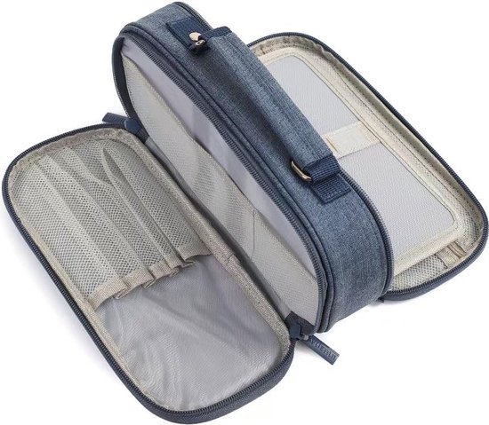 JiuPopular Etui – Honkbal-Design, Polyester – Pennenetui, Make-uptas Of Mini-gereedschapskist – 22x12x5 Cm
