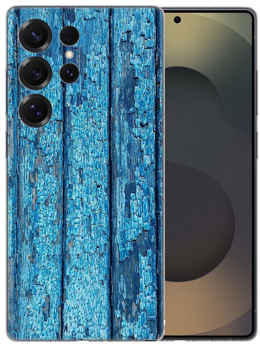 TPU Hoesje Samsung Galaxy S25 Ultra - Wood Blue Backcover