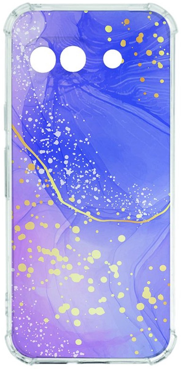 Google Pixel 9a Hoesje - Watercolor Paars TPU Antishock