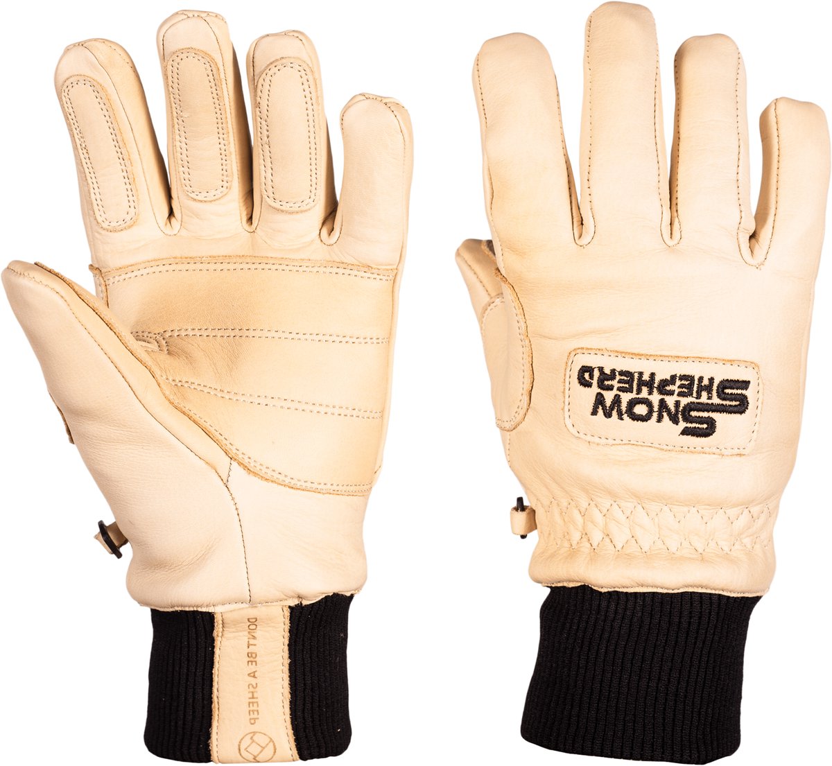 Snowshepherd Skihandschoenen Leren handschoenen – Handschoenen Dames Heren Tan