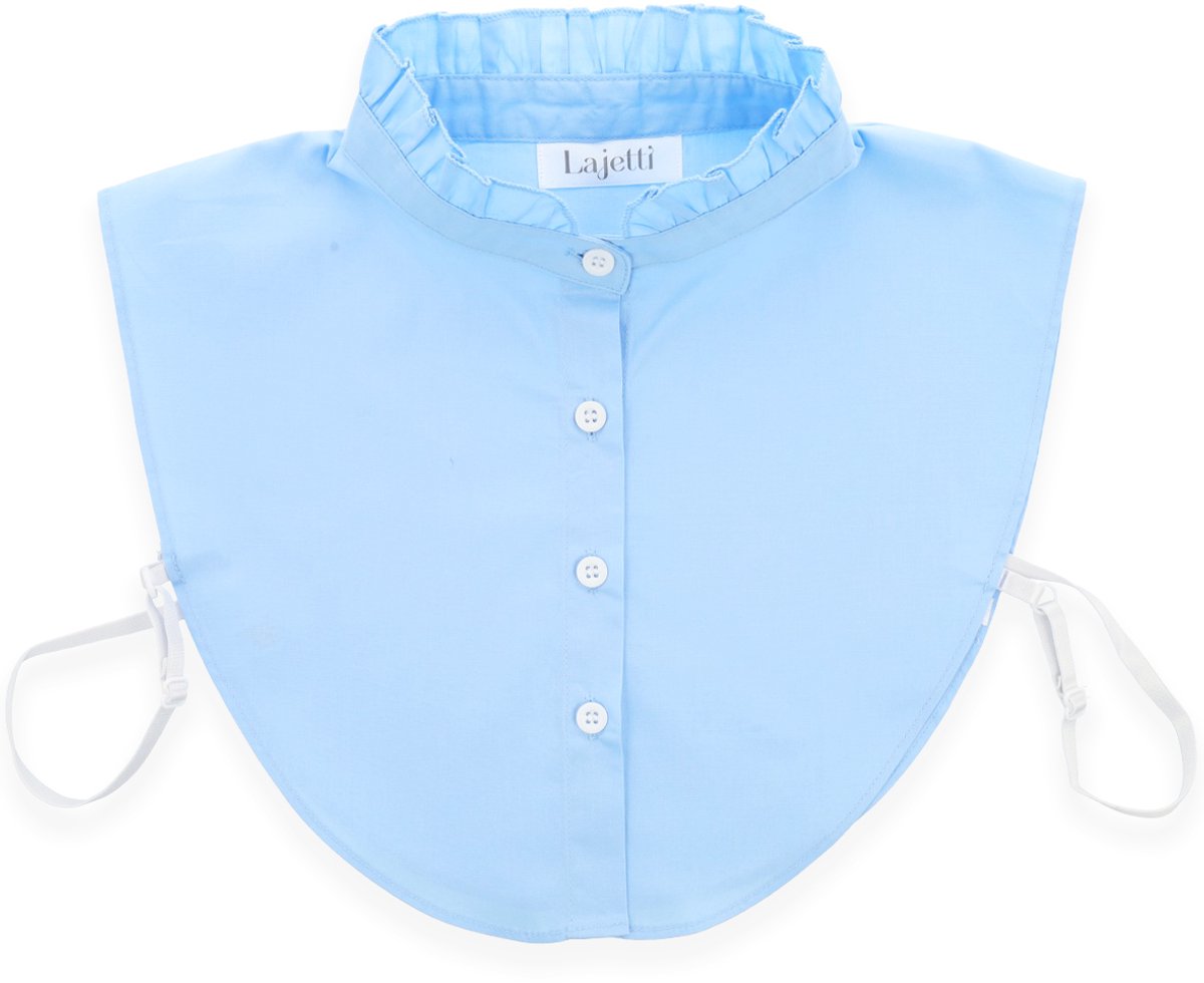 Lajetti - Los Kraagje Lichtblauw met Opstaand Kraagje - Blouse Kraagje Dames