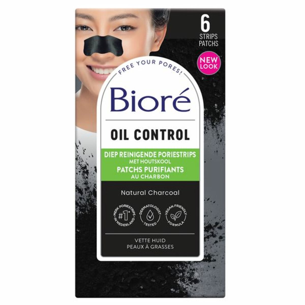 Bioré Houtskool Diep Reinigende Porie Strips - 4 x 6 stuks - Voordeelverpakking